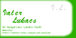 valer lukacs business card